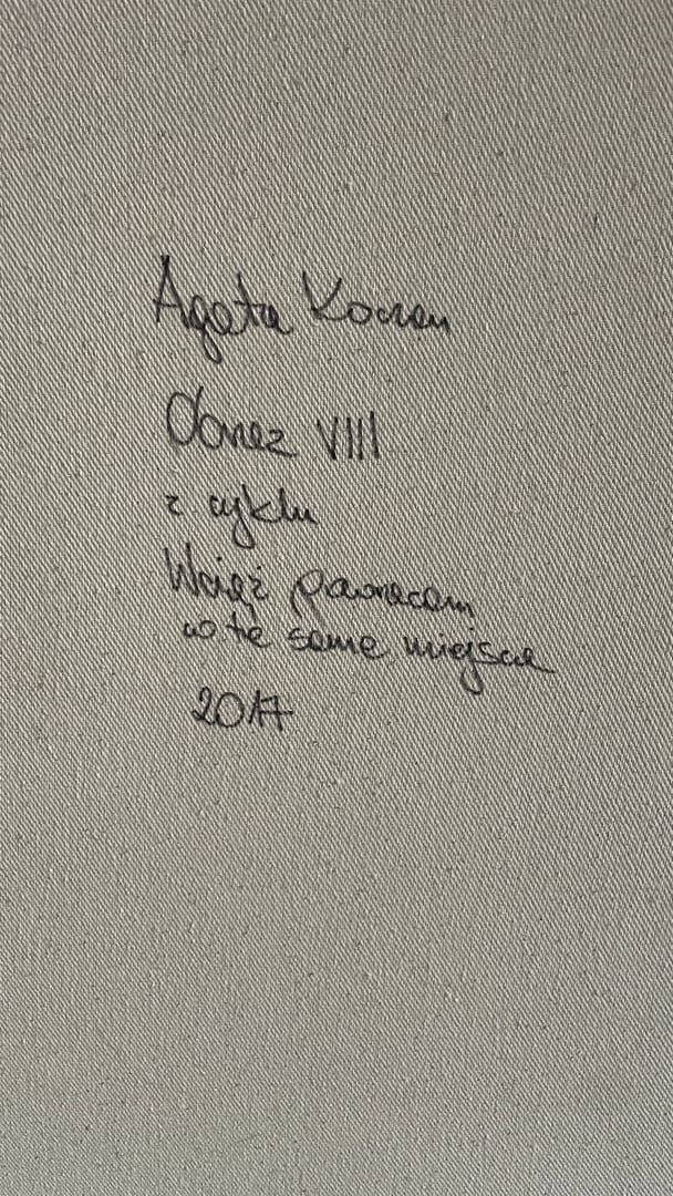 Z cyklu "Wciąż wracam w te same miejsca - Obraz 8" – Agata Koczan, akryl, 2017