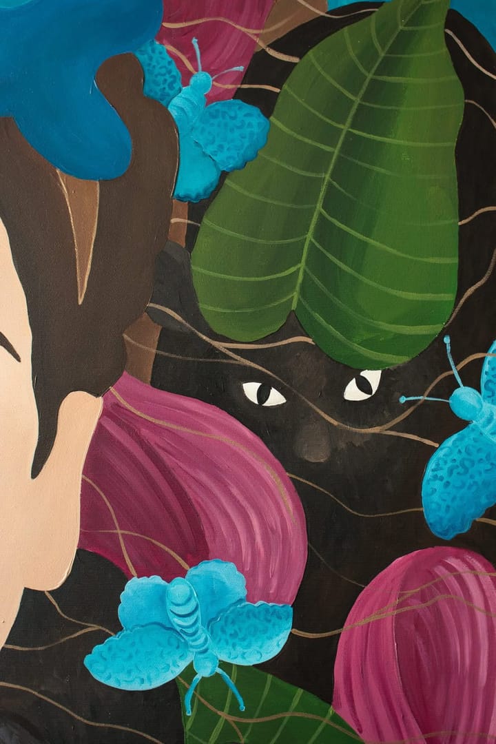 Twarze i symbole - Frida Kahlo – Monika Mrowiec, akryl, 2021