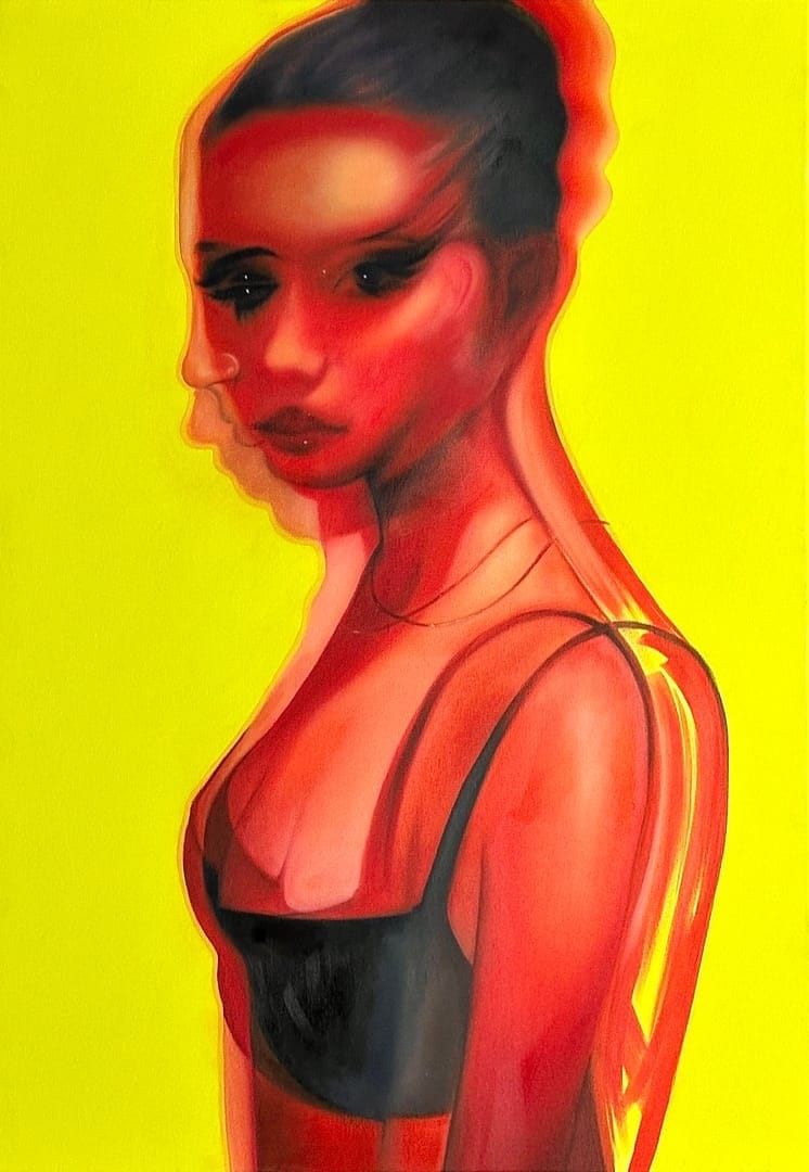 Autoportret – Eliza Kamianowska, olej, akryl, 2025