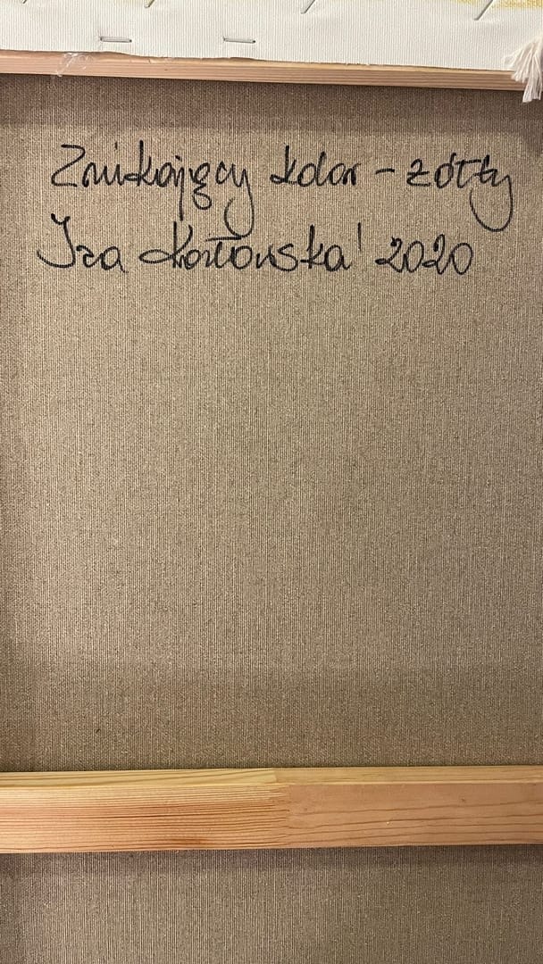Znikający kolor - żółty. – Izabela Kozłowska, akryl, 2020