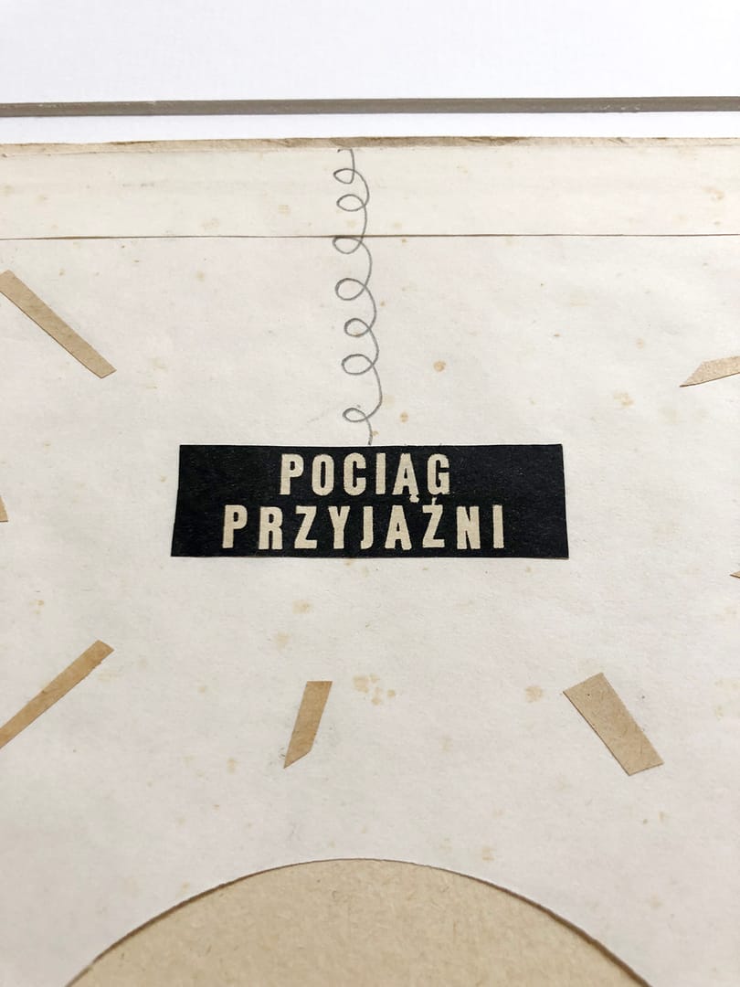 "Pociąg przyjaźni" – Monika Lisiecka, kolaż, 2019