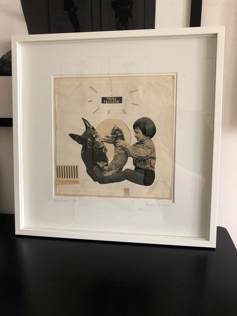 "Pociąg przyjaźni" – Monika Lisiecka, kolaż, 2019