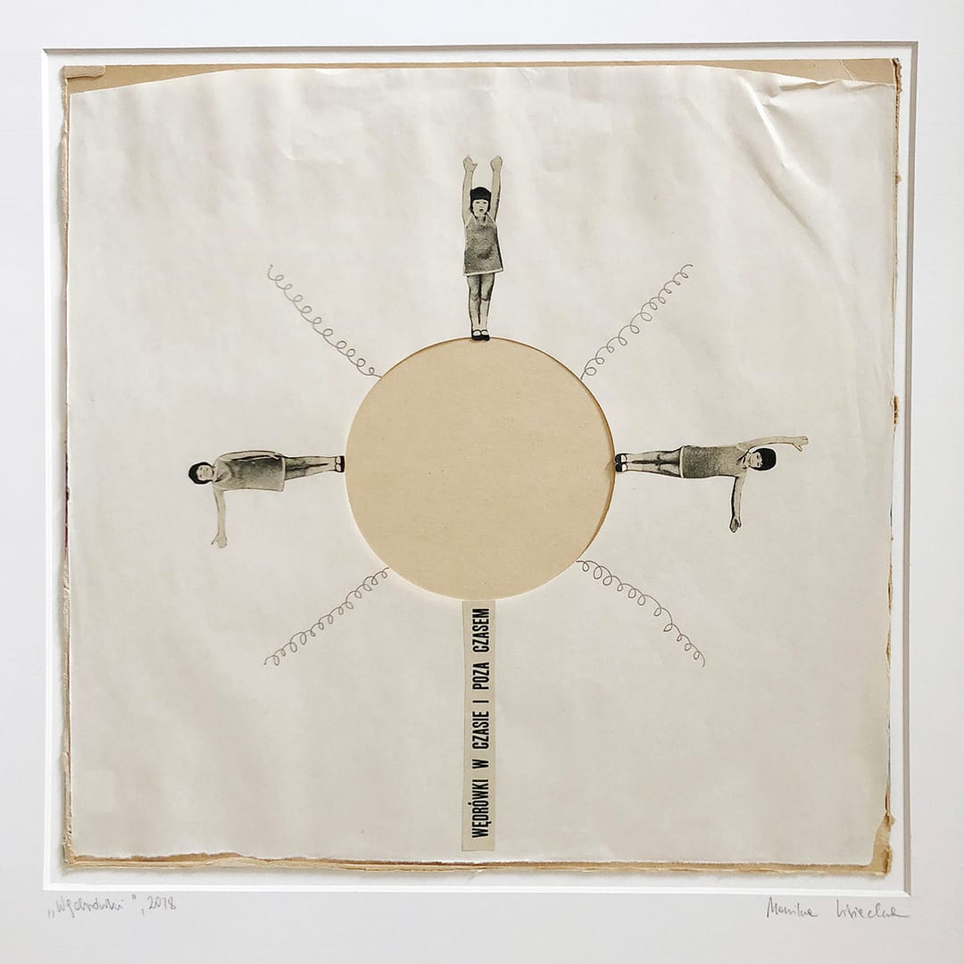 "Wędrówki" – Monika Lisiecka, kolaż, 2018