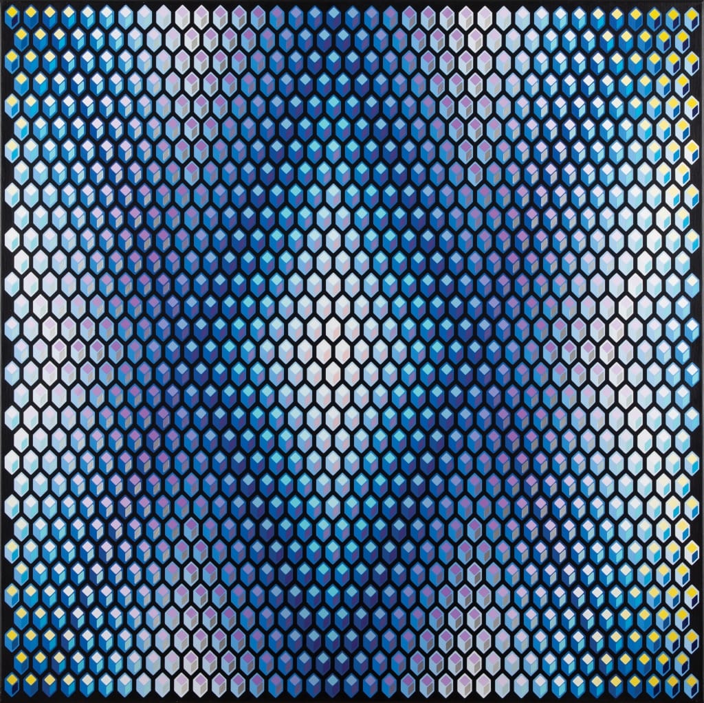Cristalline grid II – Paweł Wąsowski, akryl, 2019