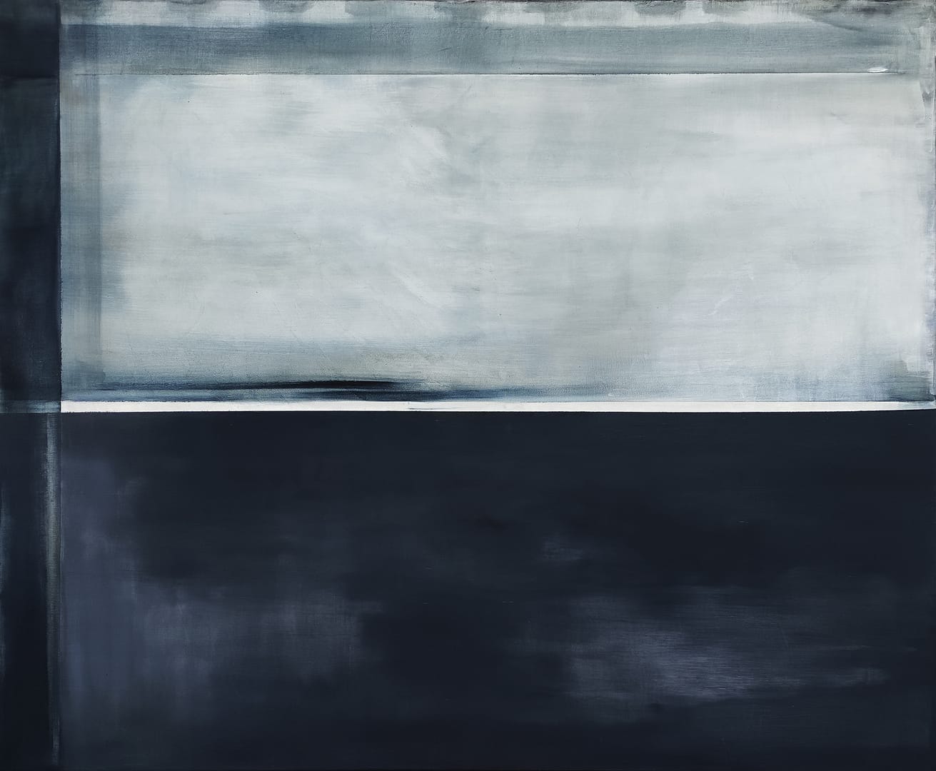Grafit i biel II – Maja Gajewska, olej, 2025