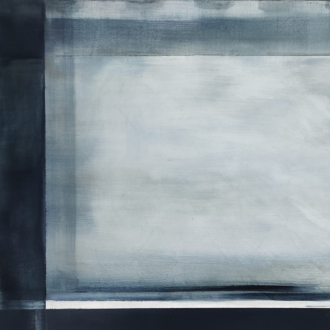 Grafit i biel II – Maja Gajewska, olej, 2025