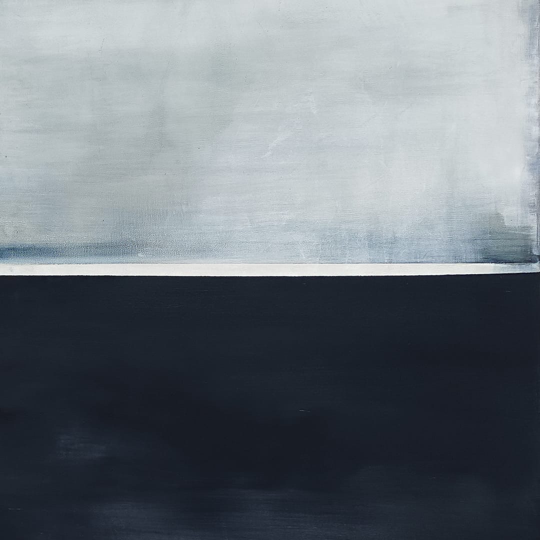 Grafit i biel II – Maja Gajewska, olej, 2025
