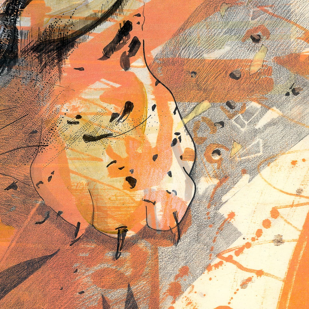 Leopard – Katarzyna Budka, technika własna, 2020