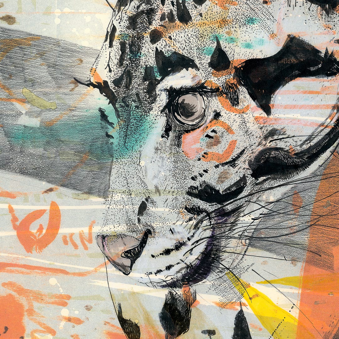 Leopard – Katarzyna Budka, technika własna, 2020