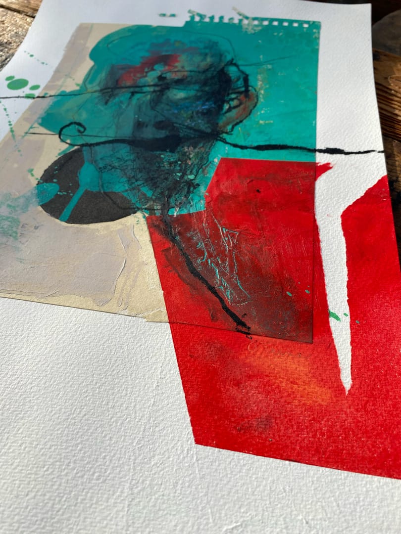 It’s Not Dali – Kasia Słania, technika mieszana, akryl, kolaż, 2025