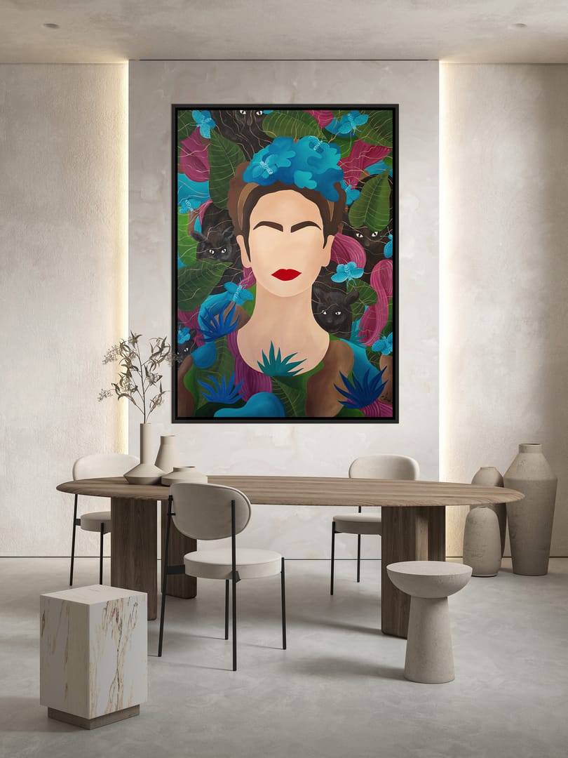 Twarze i symbole - Frida Kahlo – Monika Mrowiec, akryl, 2021