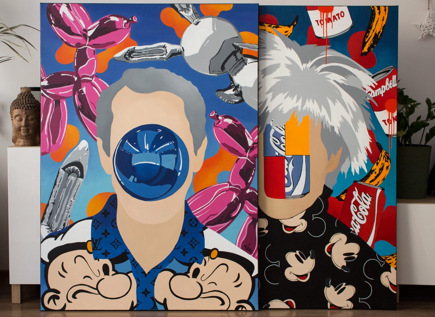 Twarze i symbole - Jeff Koons – Monika Mrowiec, akryl, 2021