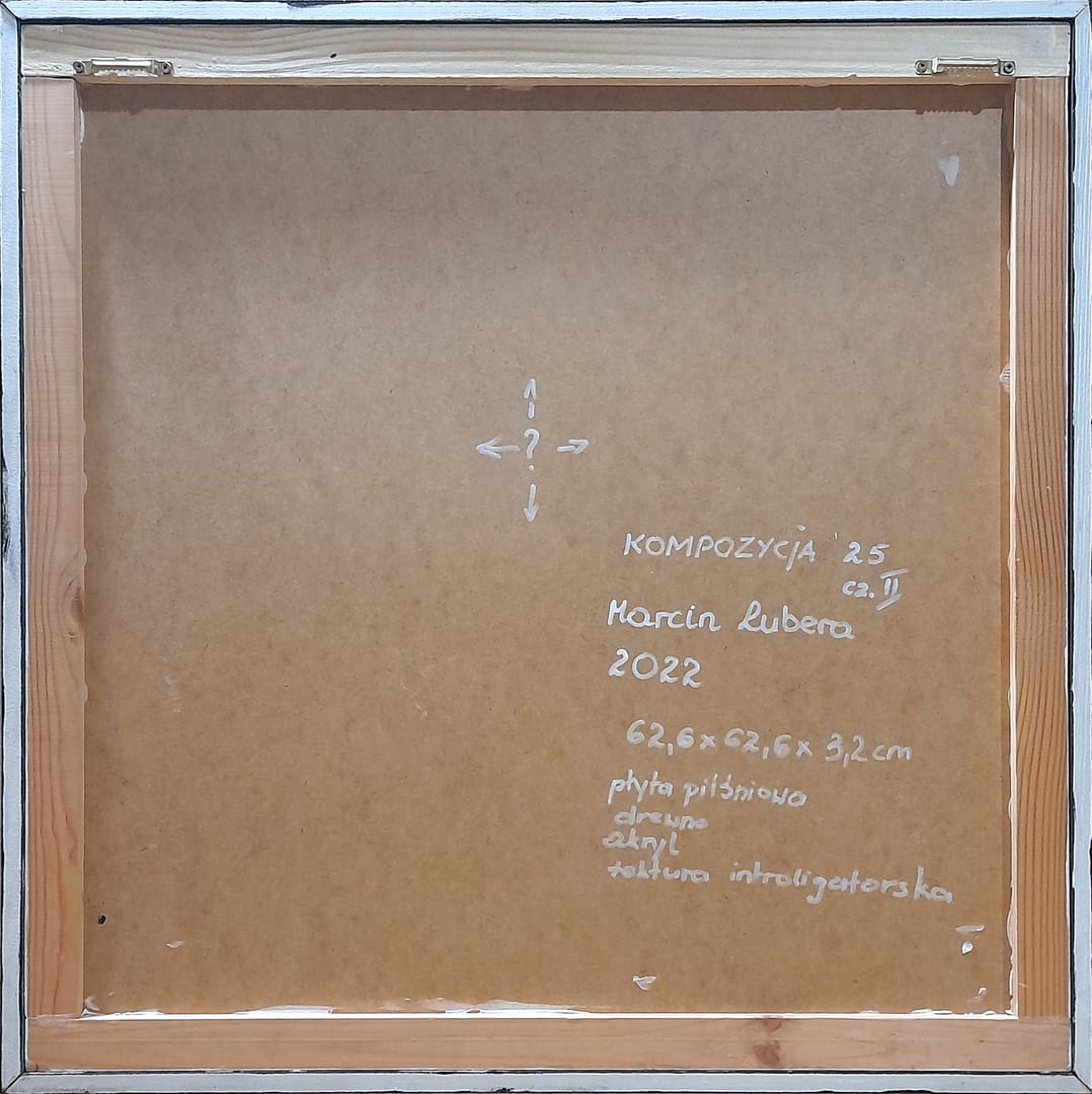 Kompozycja 25 – Marcin Lubera, akryl, technika mieszana, 2022
