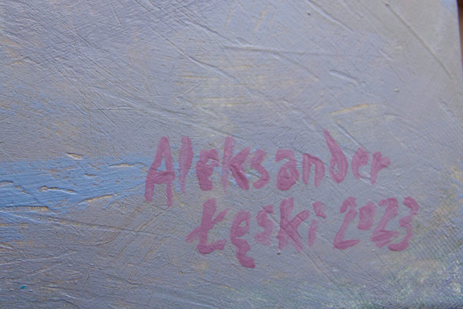 Po burzy – Aleksander Łęski, olej, akryl, 2023