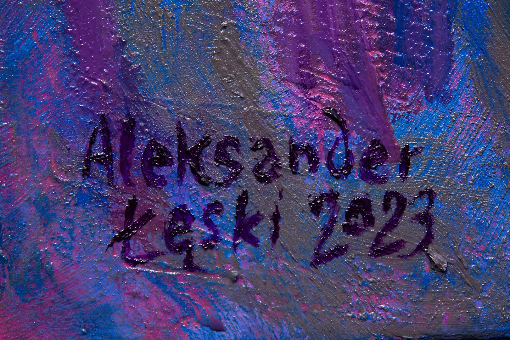 Cactus park – Aleksander Łęski, akryl, olej, 2023