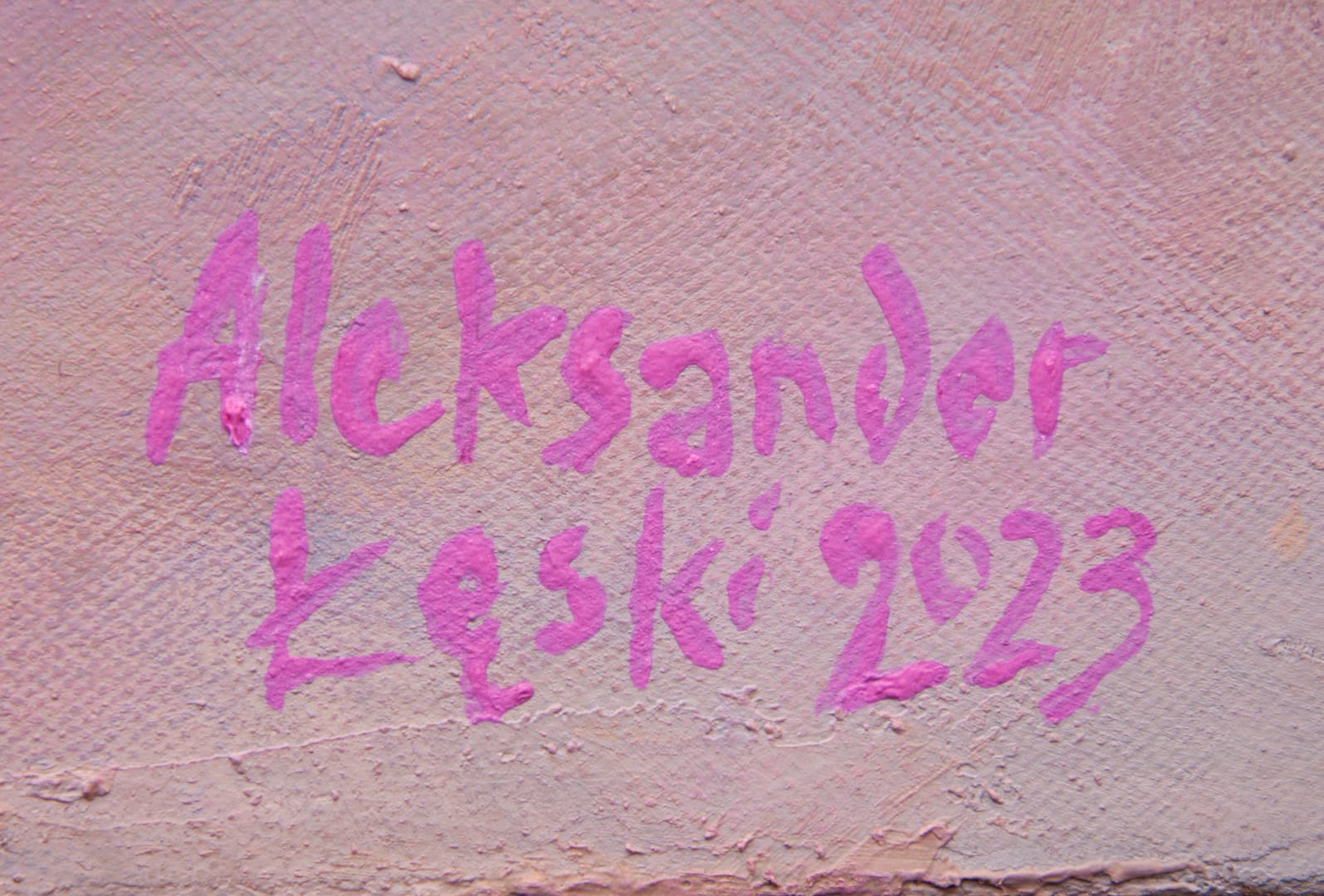 Alozania – Aleksander Łęski, olej, akryl, 2023