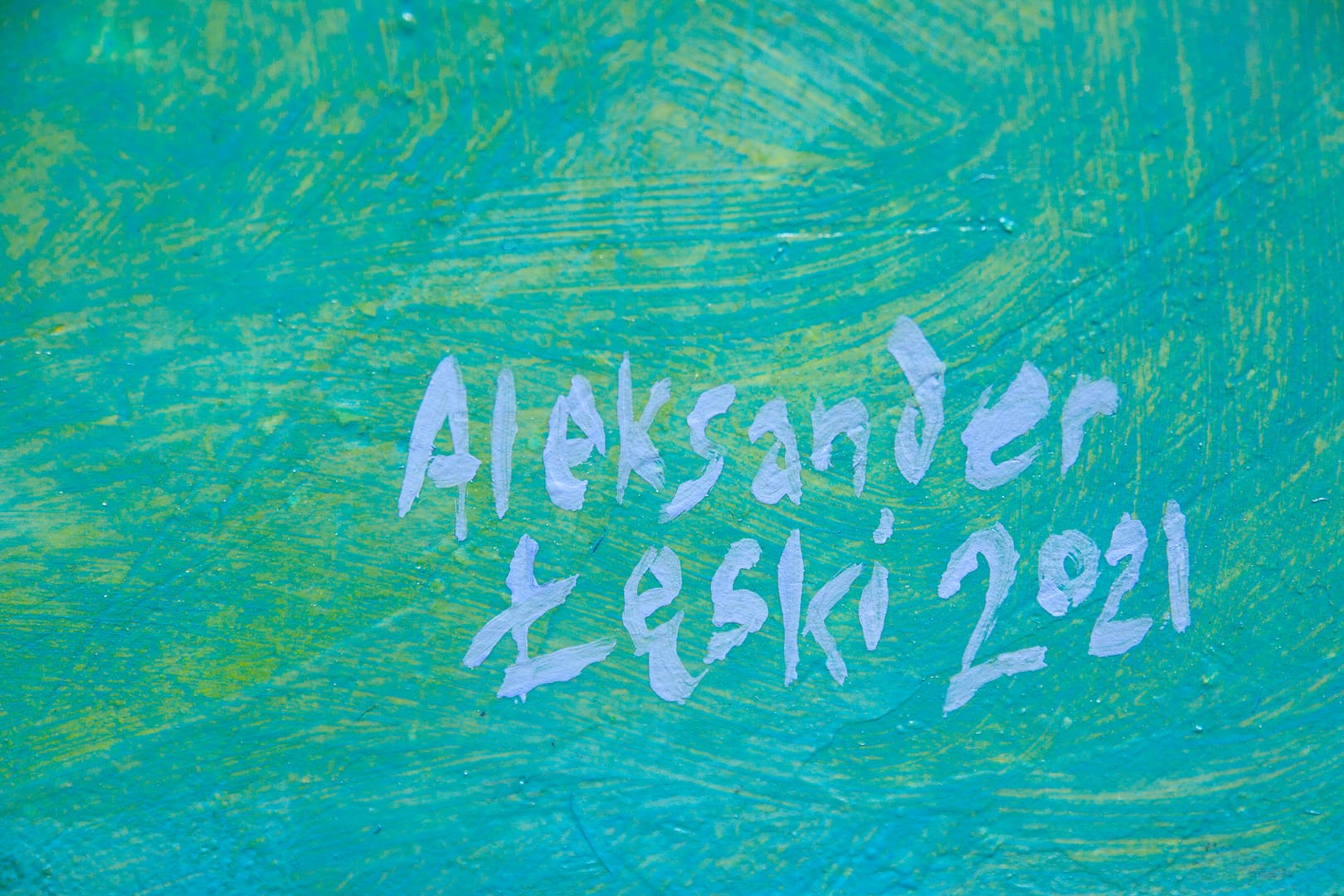 Egersund – Aleksander Łęski, olej, akryl, 2021