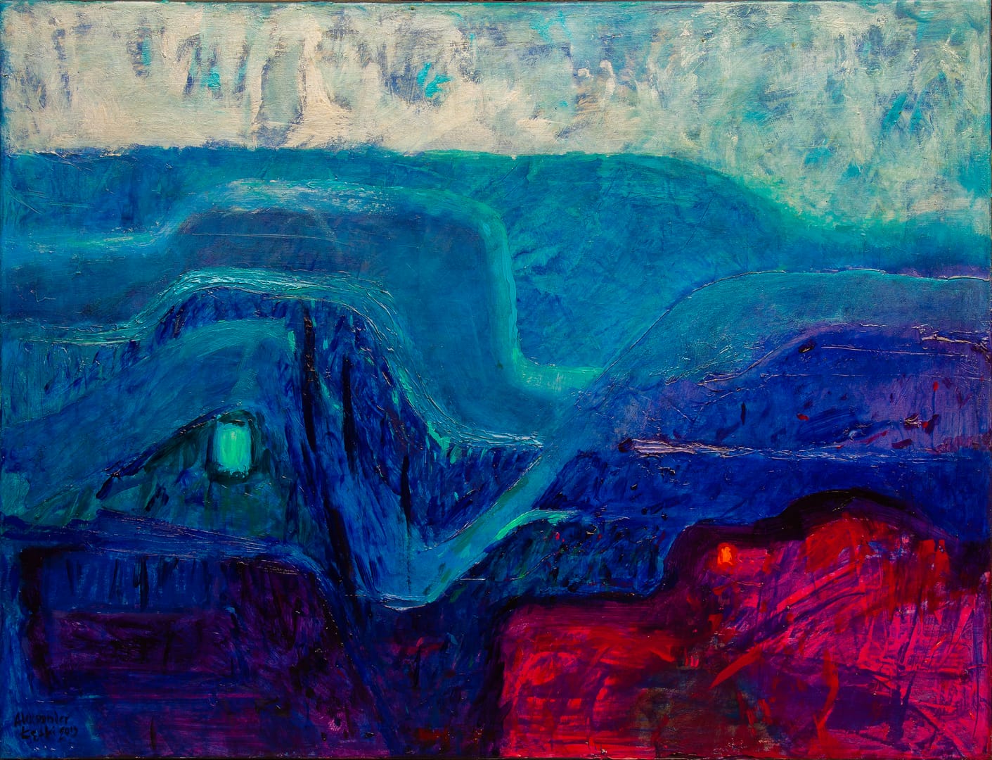 Norge VI – Aleksander Łęski, olej, akryl, 2019