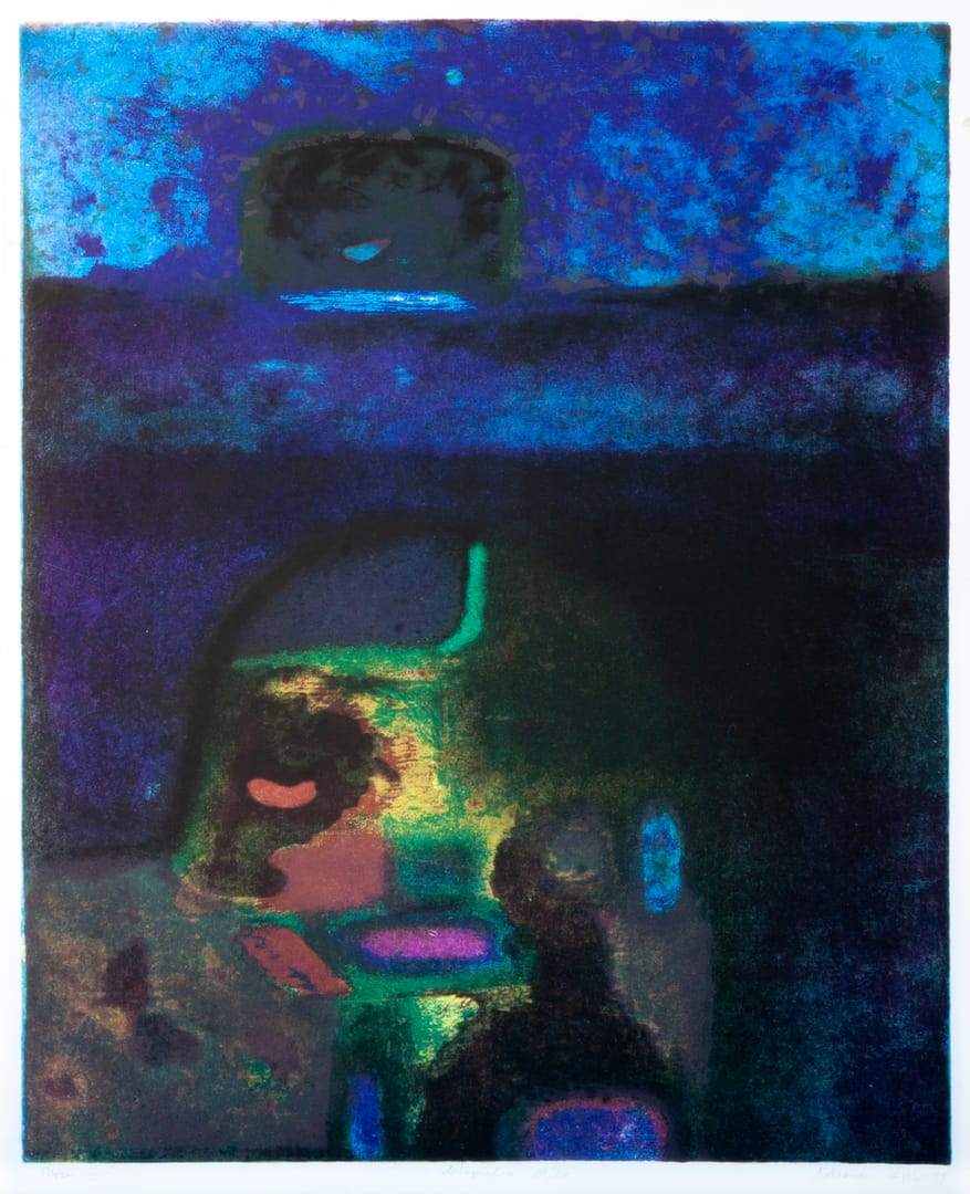 Pejzaż III – Aleksander Łęski, litografia, 1998