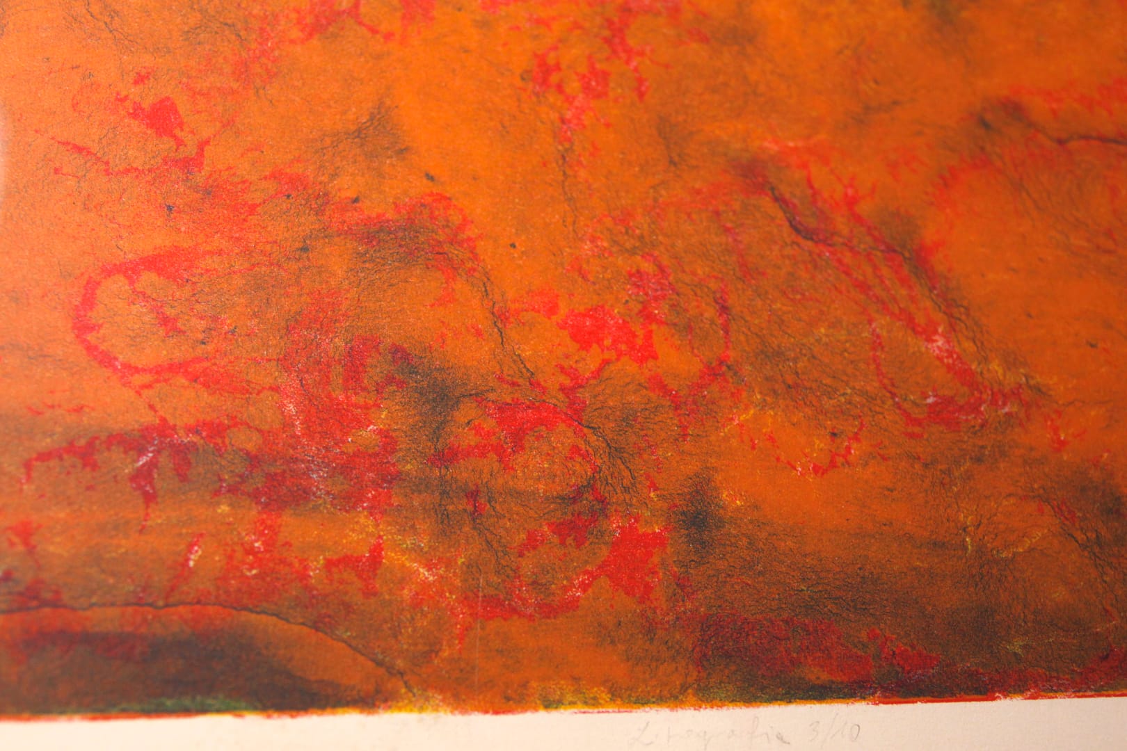 Pejzaż niespokojny – Aleksander Łęski, litografia, 1999