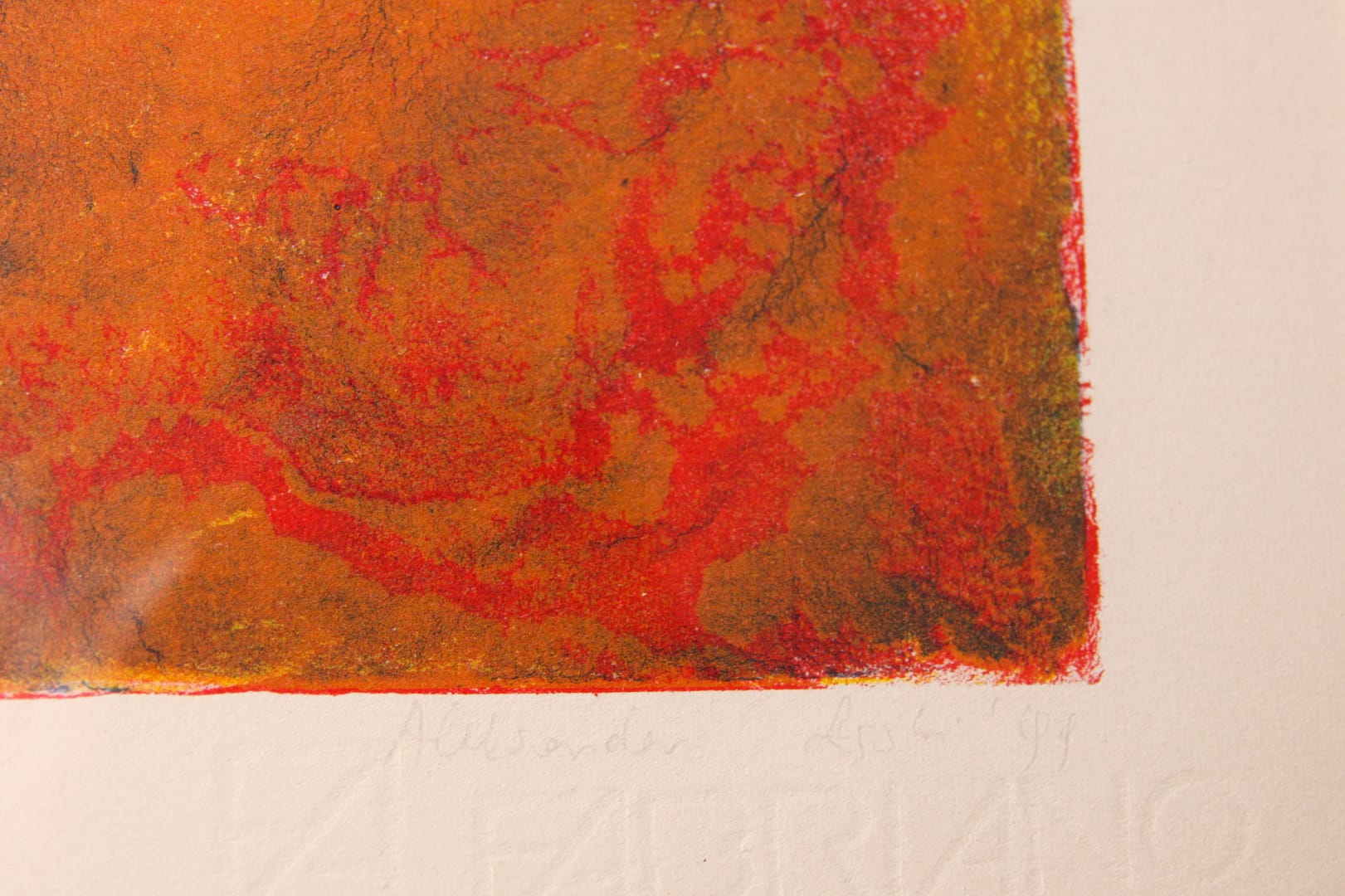 Pejzaż niespokojny – Aleksander Łęski, litografia, 1999