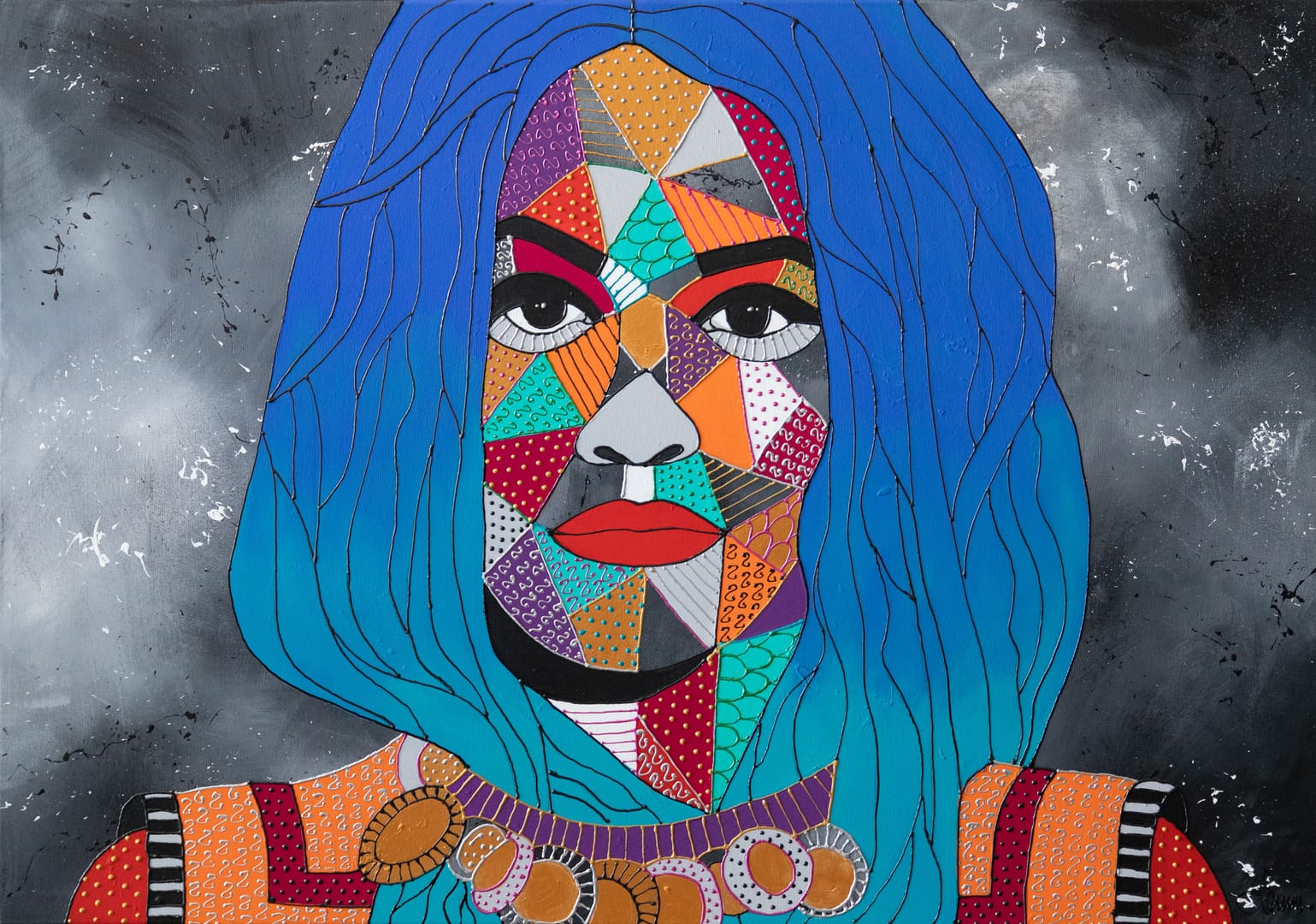 Rita: portret II – Monika Mrowiec, technika mieszana, 2025