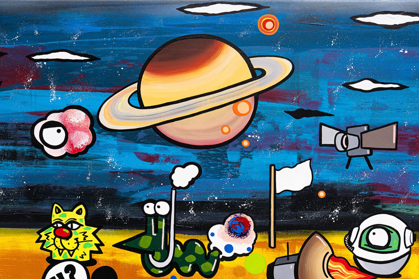 Planeta Trzpień 777 – Marcin Błach, akryl, technika mieszana, 2023