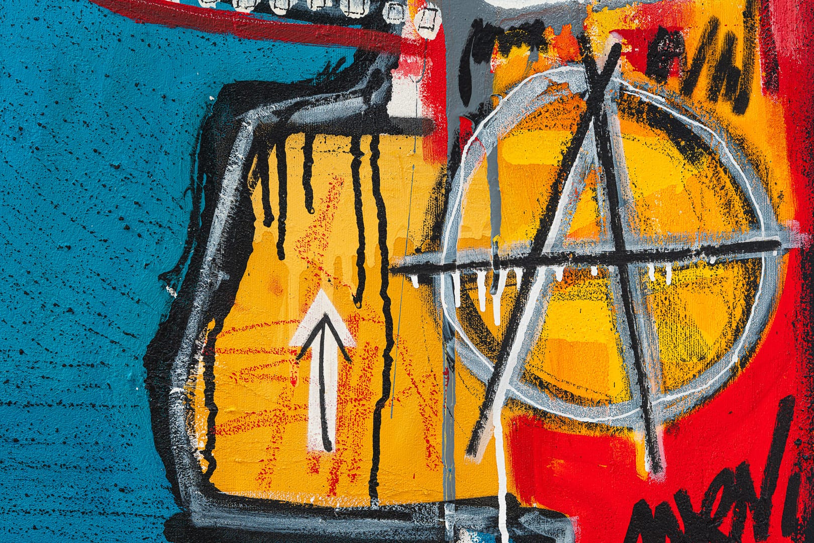 Anarchy in the U.K – Kamil Jaczyński, technika własna, technika mieszana, akryl, graffiti, 2021