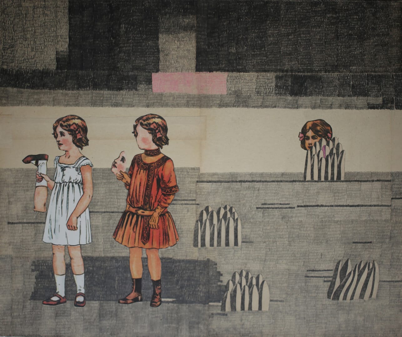 Paper Dolls XIV – Marta Kopyt, kolaż, technika własna, 2023