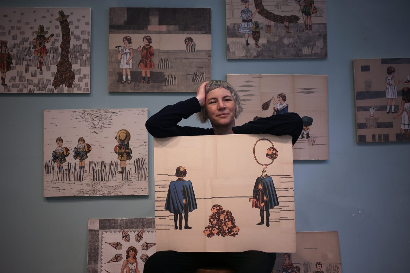 Paper Dolls IV – Marta Kopyt, kolaż, technika własna, 2022