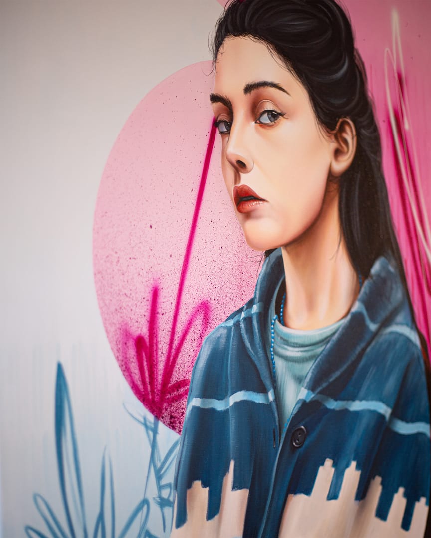 Sunset – Maciej Ignaciuk, akryl, air brush, graffiti, technika mieszana, 2025