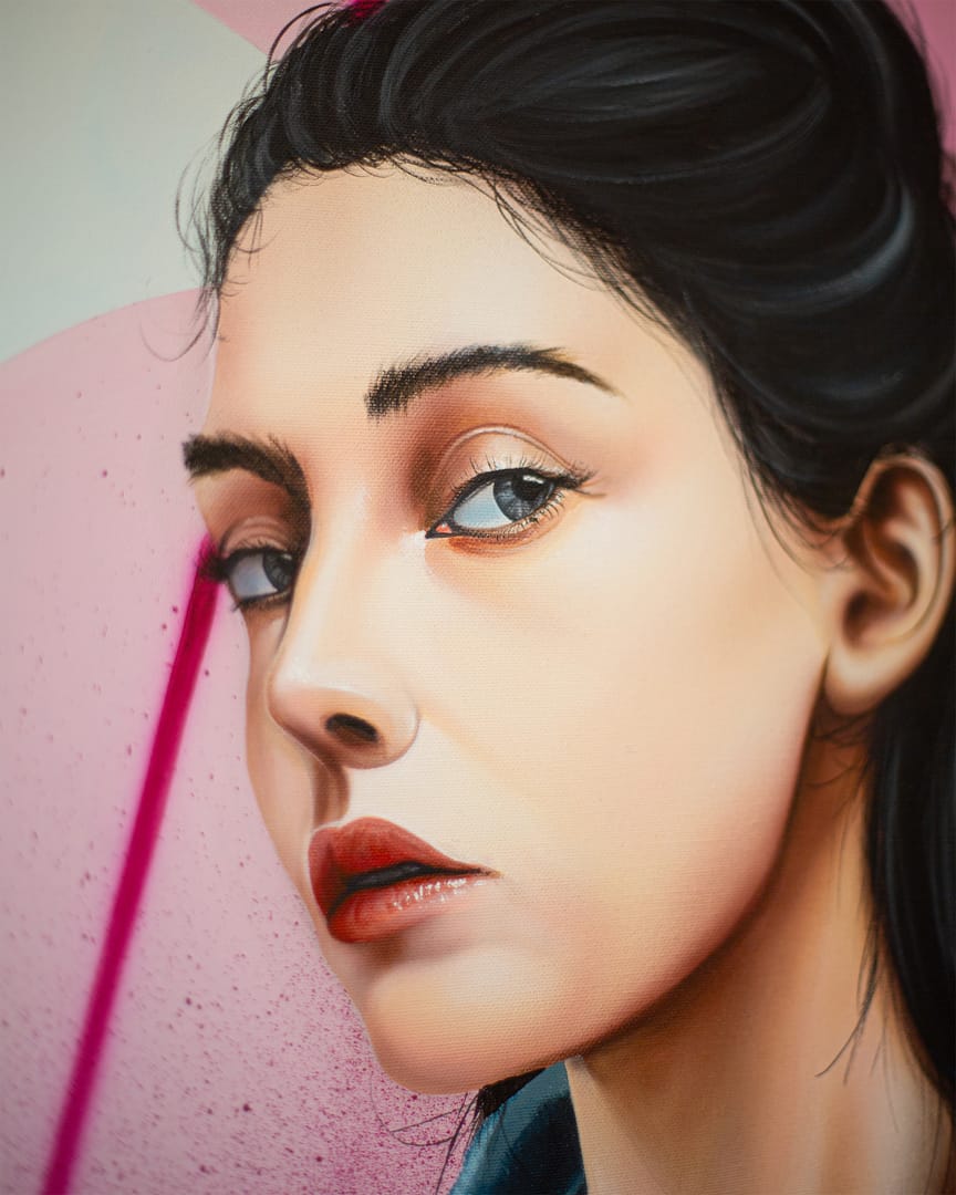 Sunset – Maciej Ignaciuk, akryl, air brush, graffiti, technika mieszana, 2025
