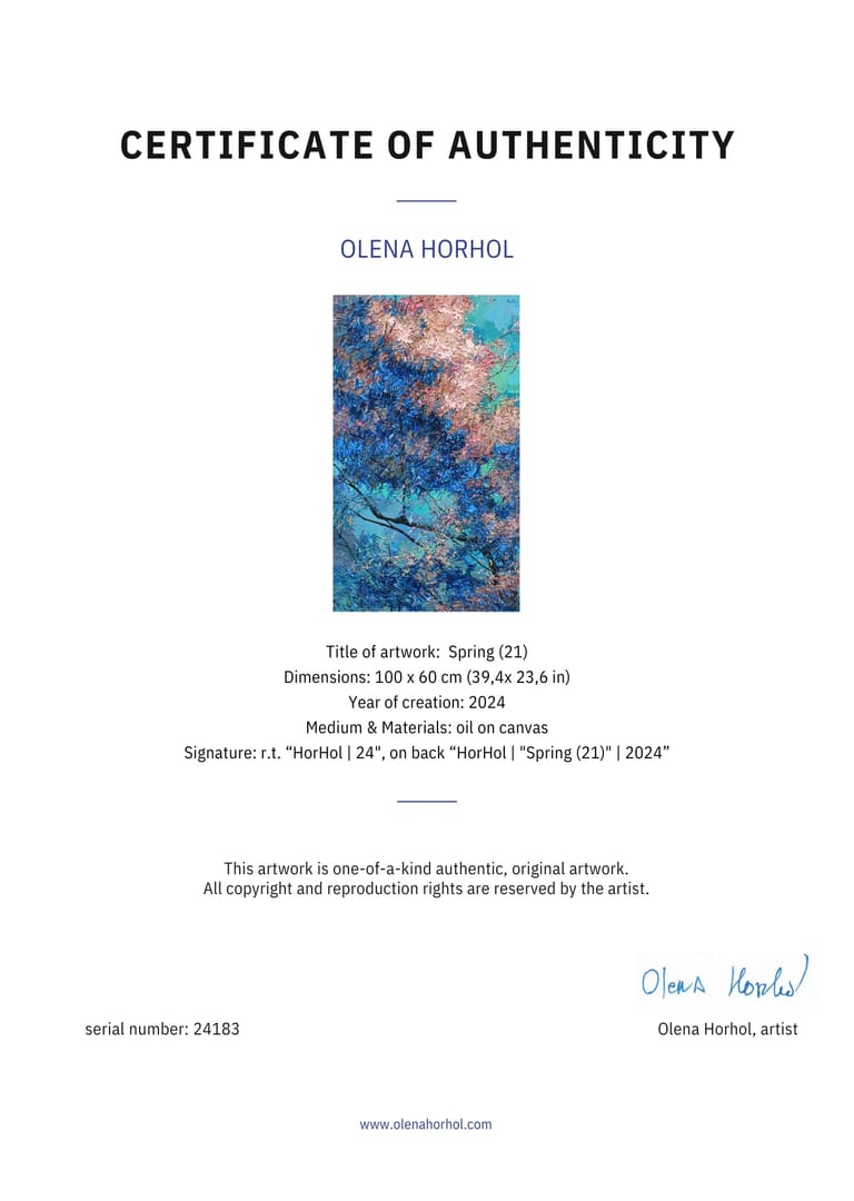 Spring (21) – Olena Horhol, olej, 2024