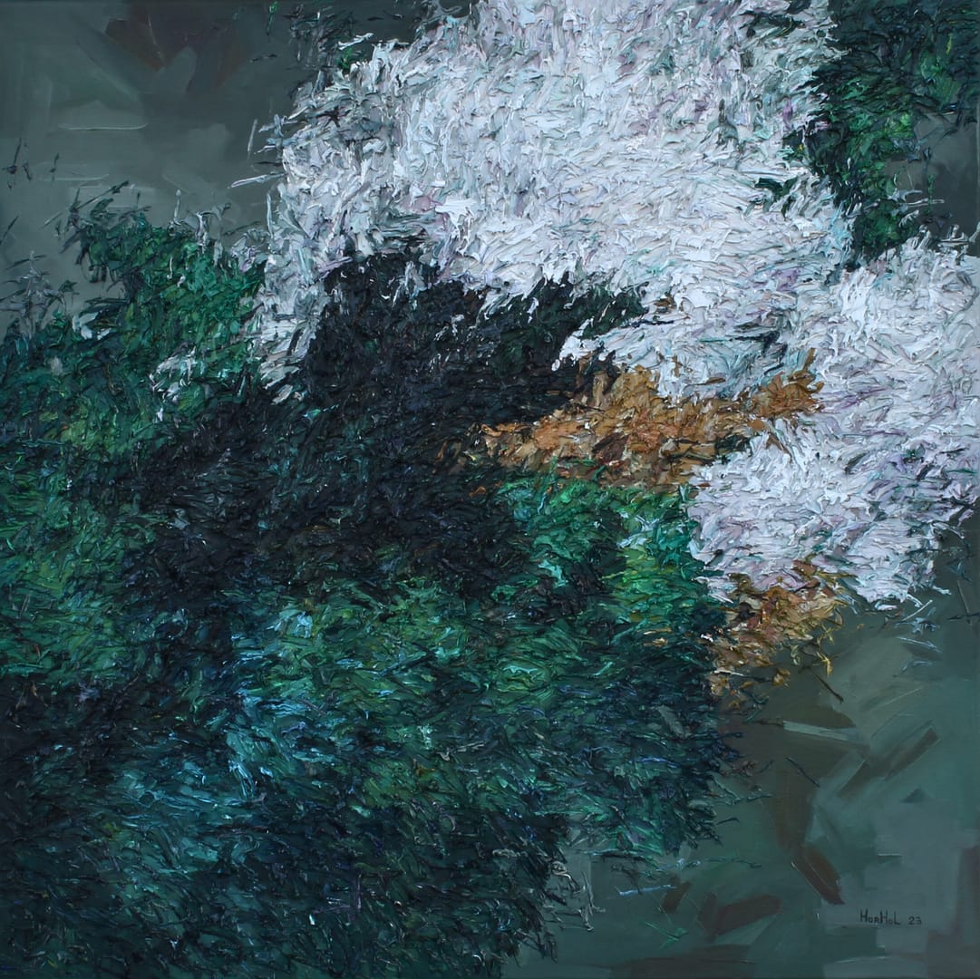 Flowering (77) – Olena Horhol, olej, 2023