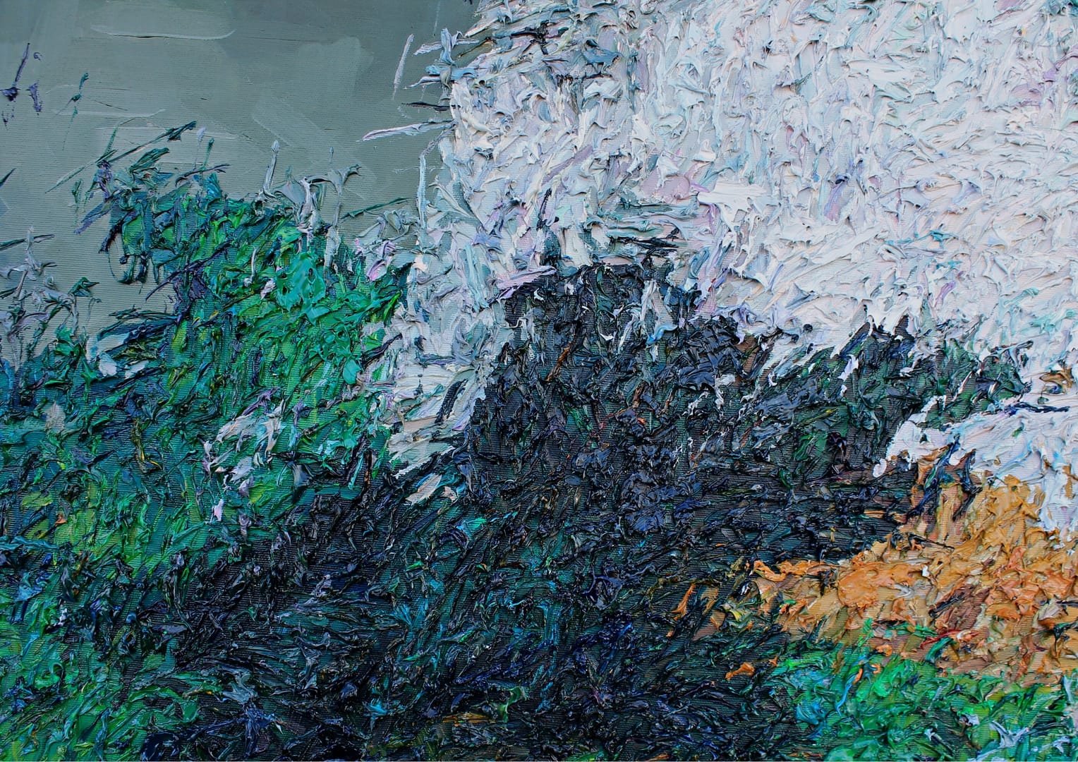 Flowering (77) – Olena Horhol, olej, 2023