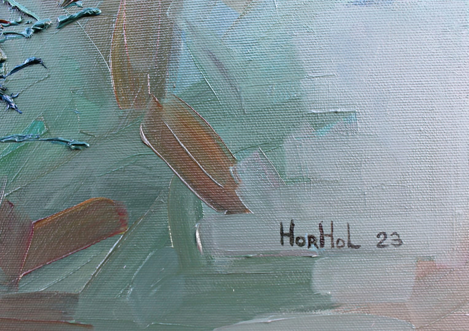 Flowering (77) – Olena Horhol, olej, 2023