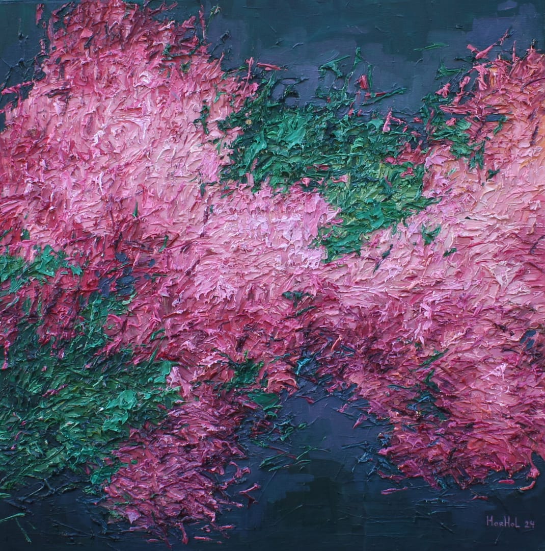 Flowering (85) – Olena Horhol, olej, 2024