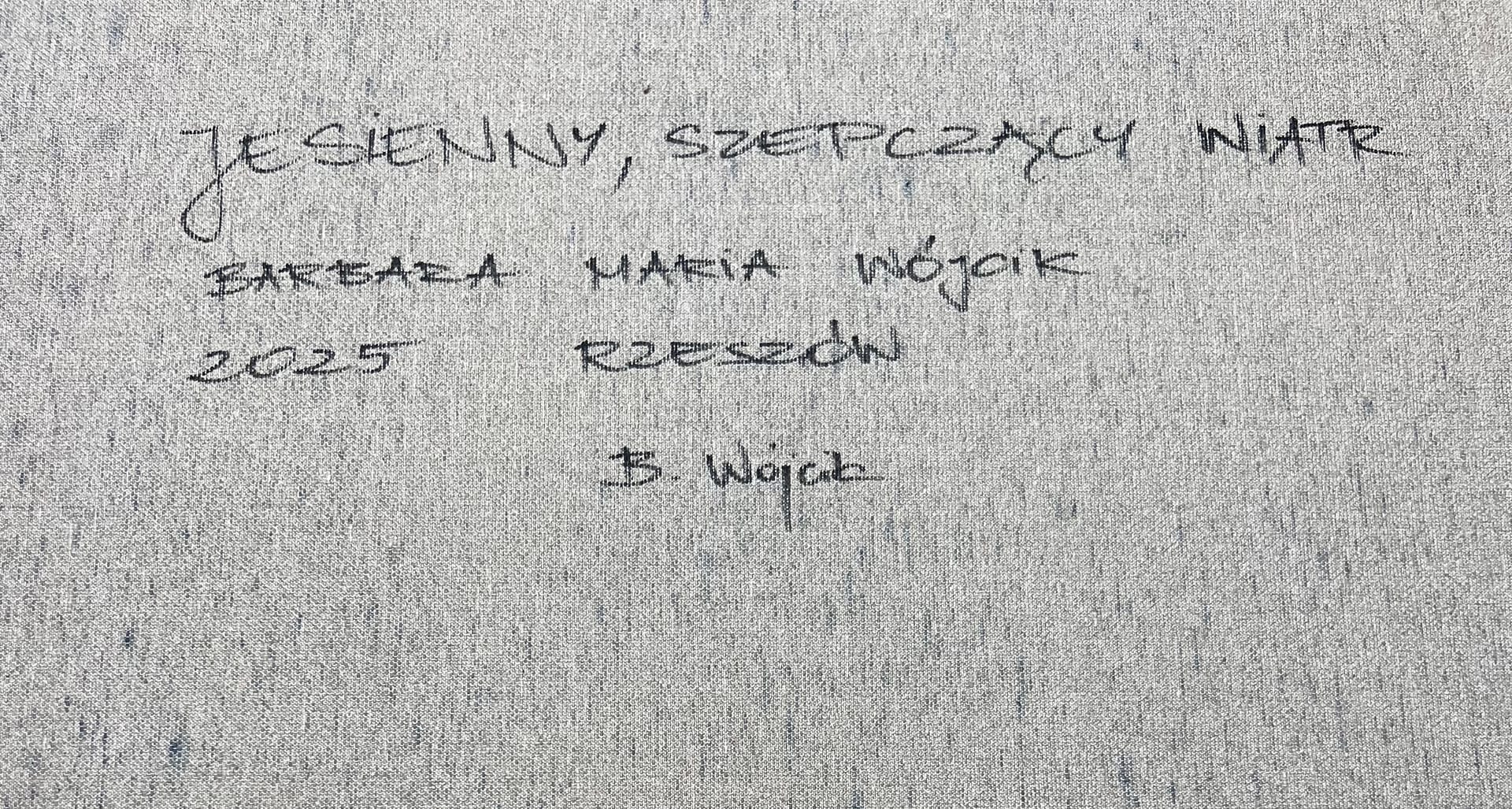 Jesienny, szepczący wiatr – Barbara Maria Wójcik, akryl, 2025