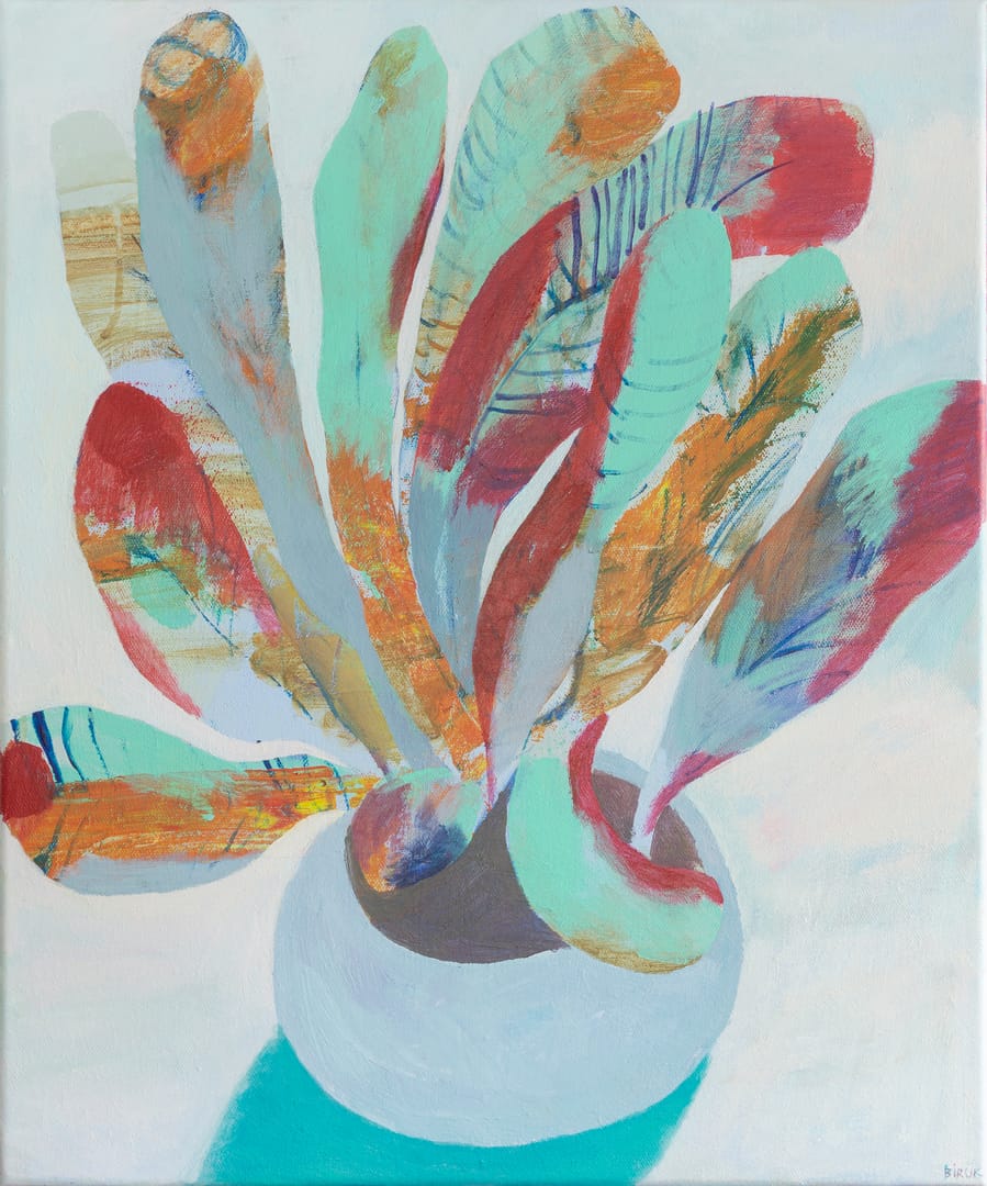 Feather Flower – Aliaksandr Biruk, akryl, 2025