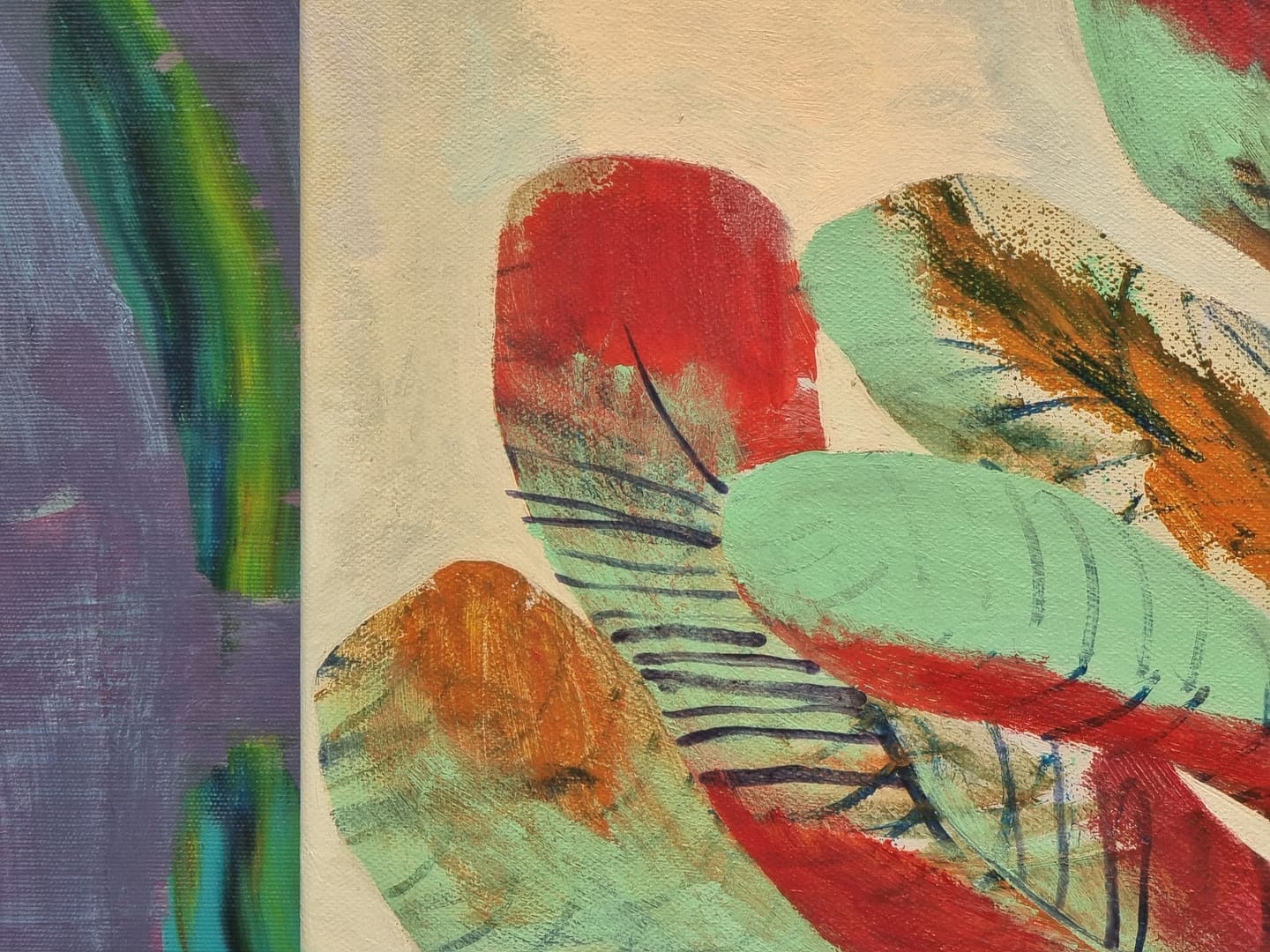 Feather Flower – Aliaksandr Biruk, akryl, 2025