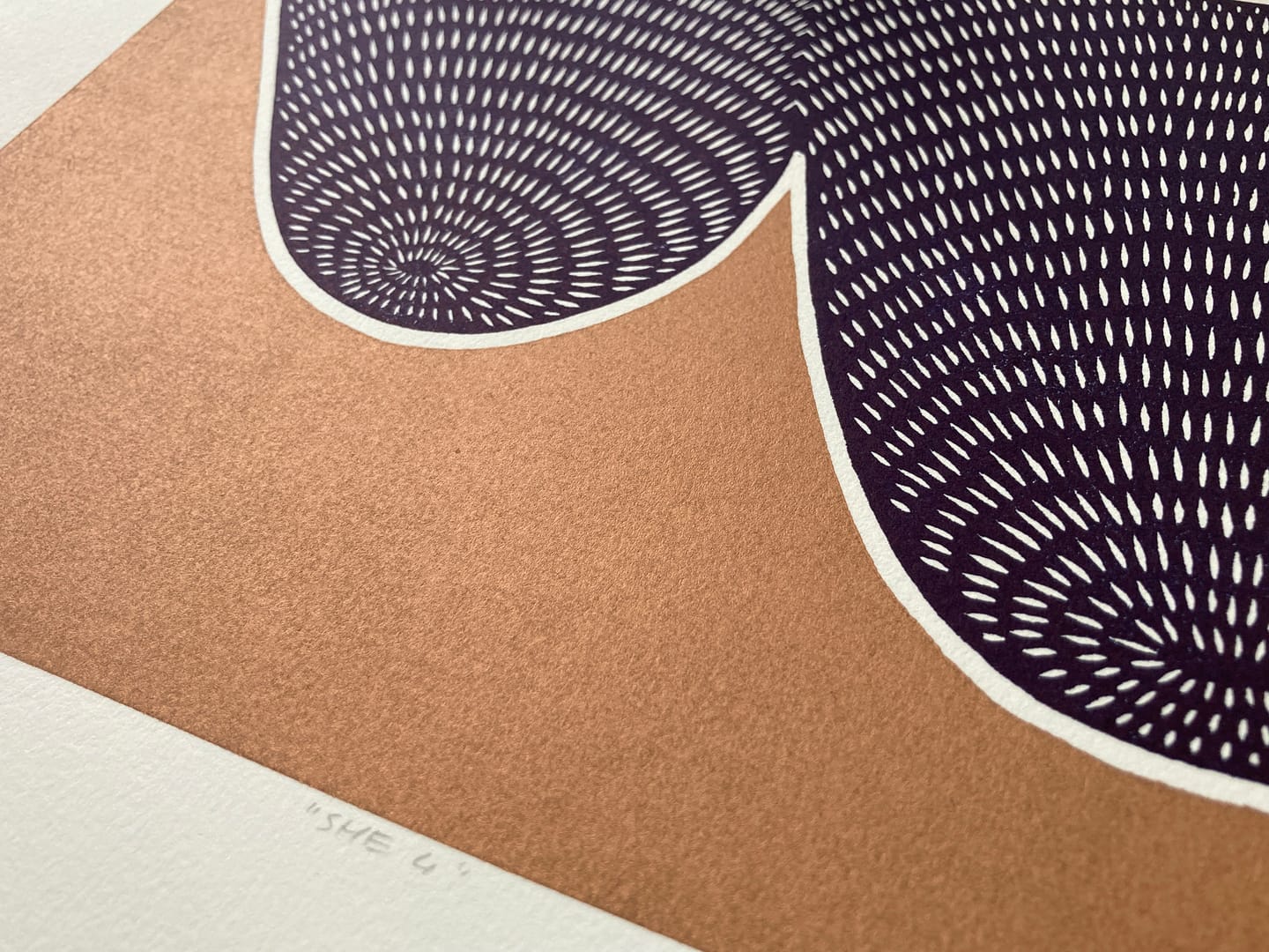 She 4 – Agata Kycia, linoryt, 2024