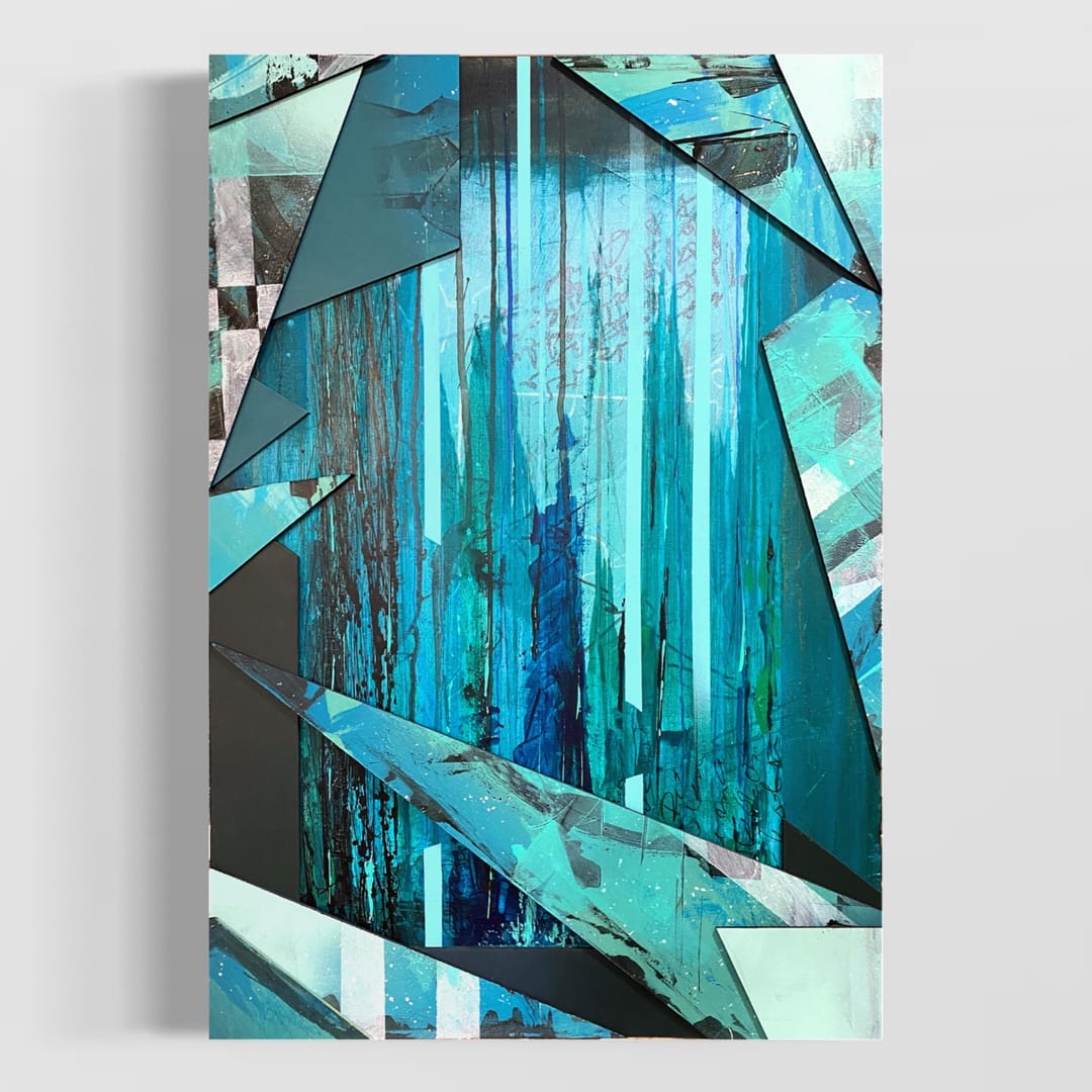 Broken Glass in Sequoia Park – Przemysław Robert Chochół, akryl, technika mieszana, technika własna, 2023
