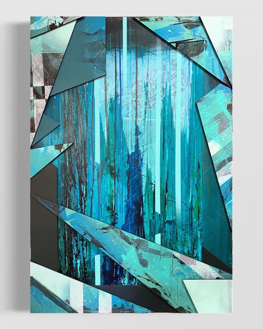 Broken Glass in Sequoia Park – Przemysław Robert Chochół, akryl, technika mieszana, technika własna, 2023
