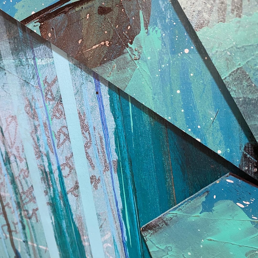 Broken Glass in Sequoia Park – Przemysław Robert Chochół, akryl, technika mieszana, technika własna, 2023