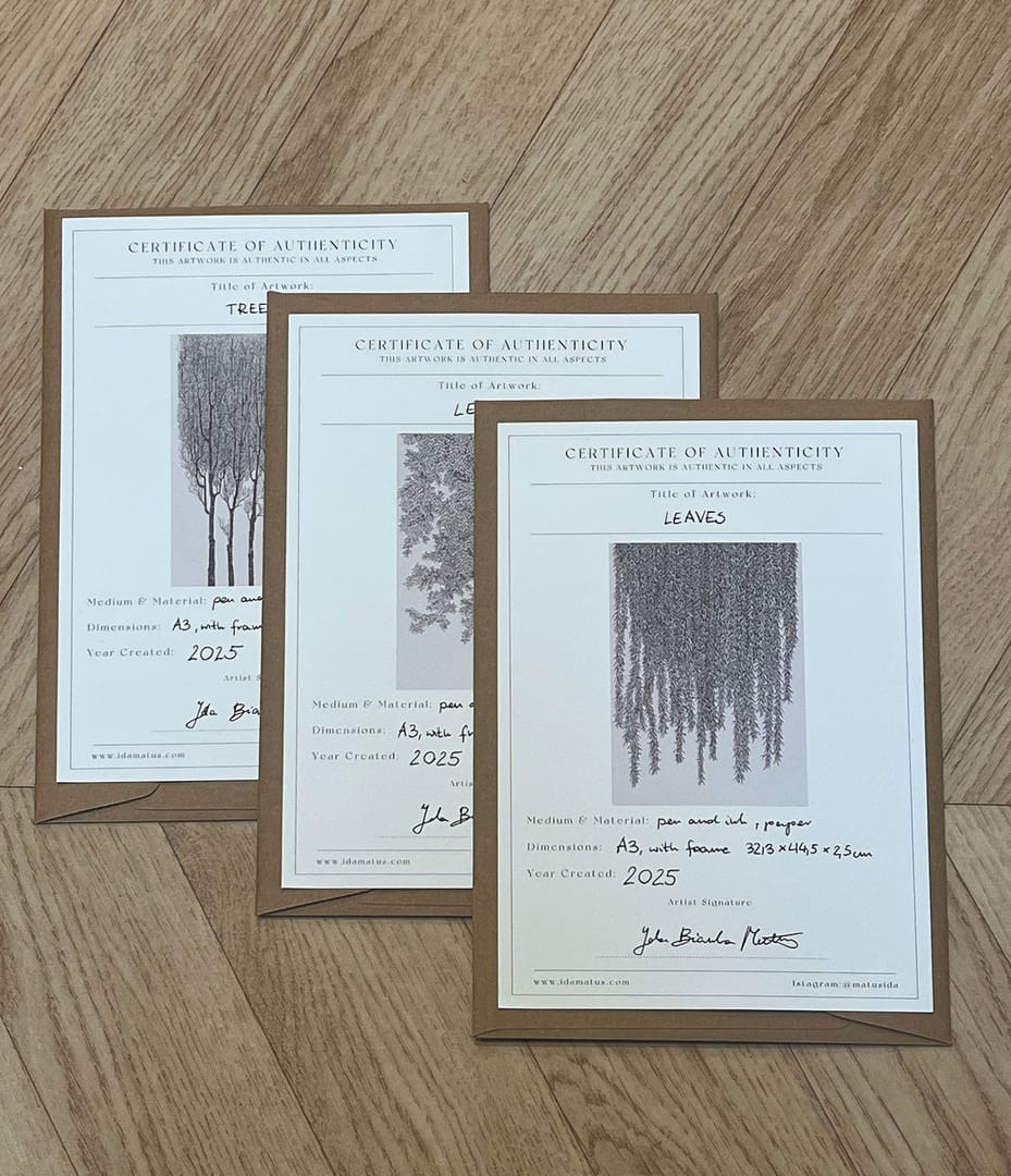 Leaves and trees – Ida Bianka Matus, technika własna, 2025