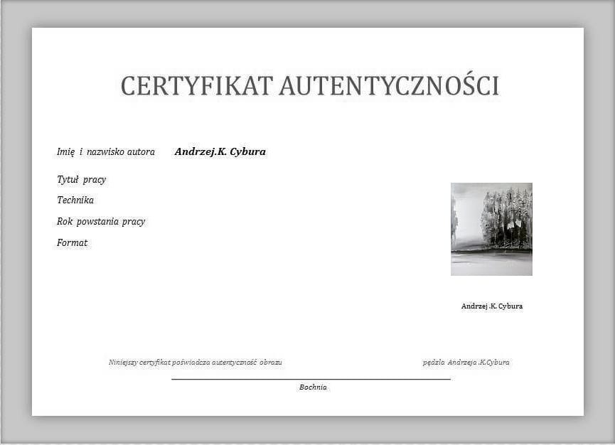 W odcieniach szarości – Andrzej Cybura, akryl, 2025