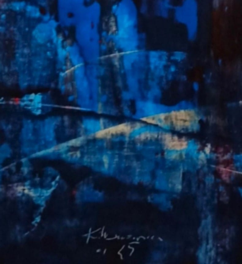 BLUE I – KRZYSZTOF IWANOWICZ, akryl, 2025