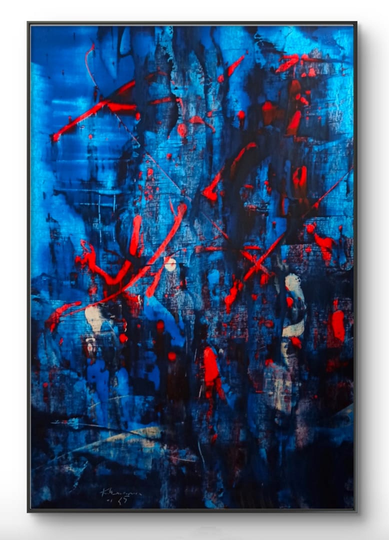BLUE II – KRZYSZTOF IWANOWICZ, akryl, 2025