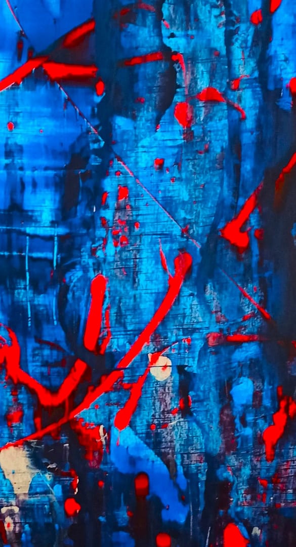 BLUE II – KRZYSZTOF IWANOWICZ, akryl, 2025