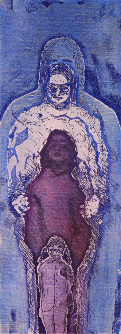 What a relief that childhood is over 2 – Dorota Karolewska, akwaforta, 2023